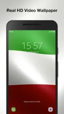 3D Italy Flag Live Wallpaper android App screenshot 0